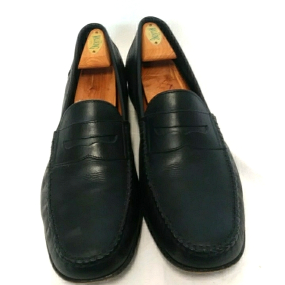 Salvatore Ferragamo Black Leather Penny Loafers Size 13D